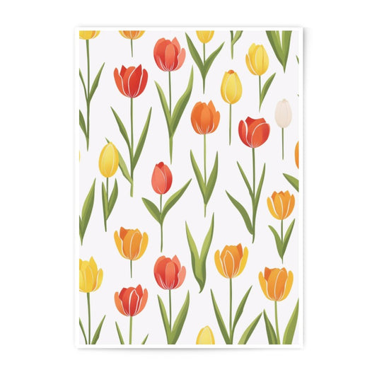 Floral Photographic Print, Tulip Flower Art, Botanical Wall Decor, Colorful Spring Decor, Flower Pattern Print, Home Decor, Gift Idea - Tawshia