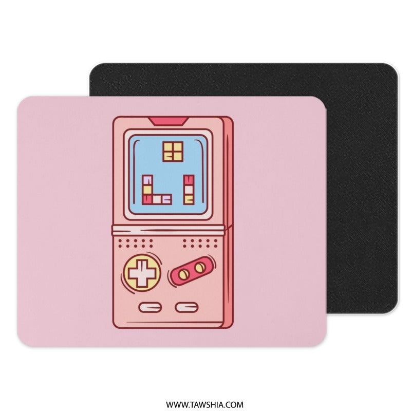 Retro Gaming Mouse Pad, Pink Game Console, 80s 90s Nostalgia, Cute Desk Accessory, Gamer Gift, Computer Accessories, Office Decor - Tawshia