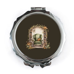 Cozy Autumn Reading Nook Pocket Mirror, Book Lover Gift, Pumpkin Season Accessory, Fall Home Decor, Aesthetic Compact Mirror - Tawshia