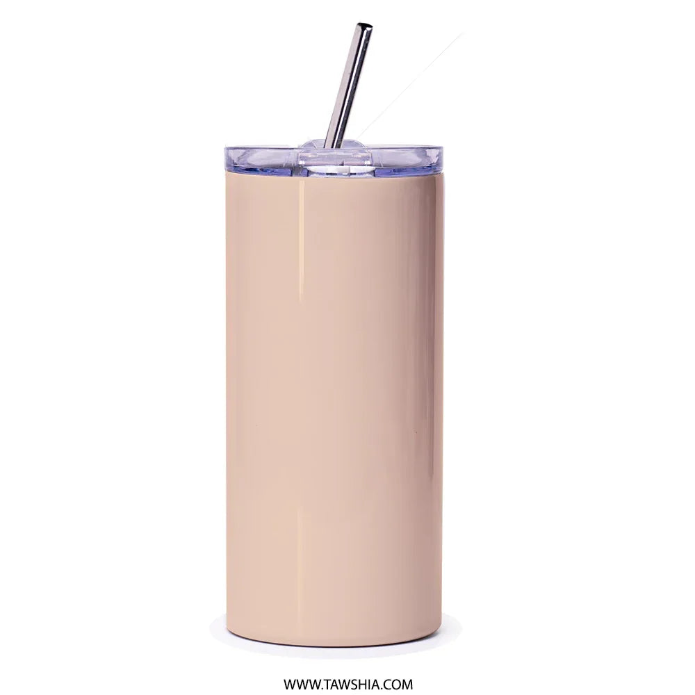Simple Beige Insulated Tumbler with Straw drinkware product