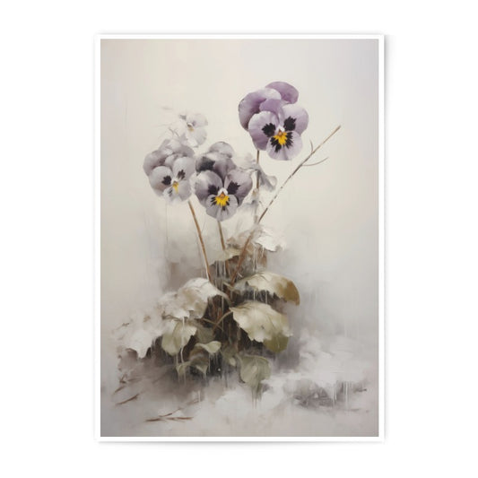 Pansy Photographic Print, Floral Wall Art, Botanical Home Decor, Vintage Style Art, Flower Photography, Home and Living Print - Tawshia