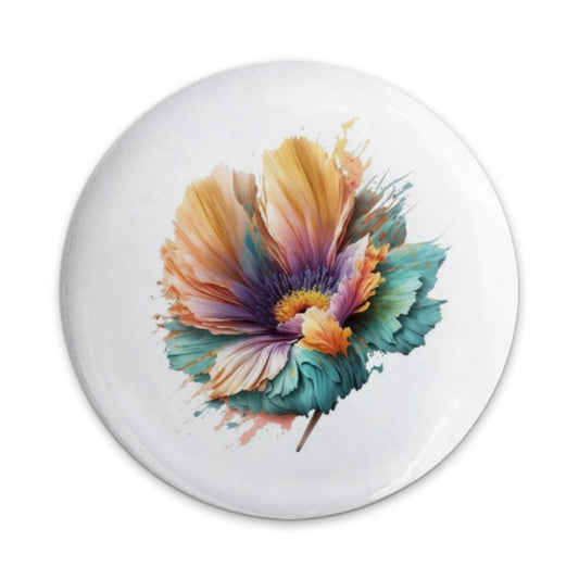 Floral Art Pinback Button, Colorful Flower Badge, Trendy Accessories, Unique Gift Idea, Artistic Pin, Expressive Style, Fashionable Design - Tawshia