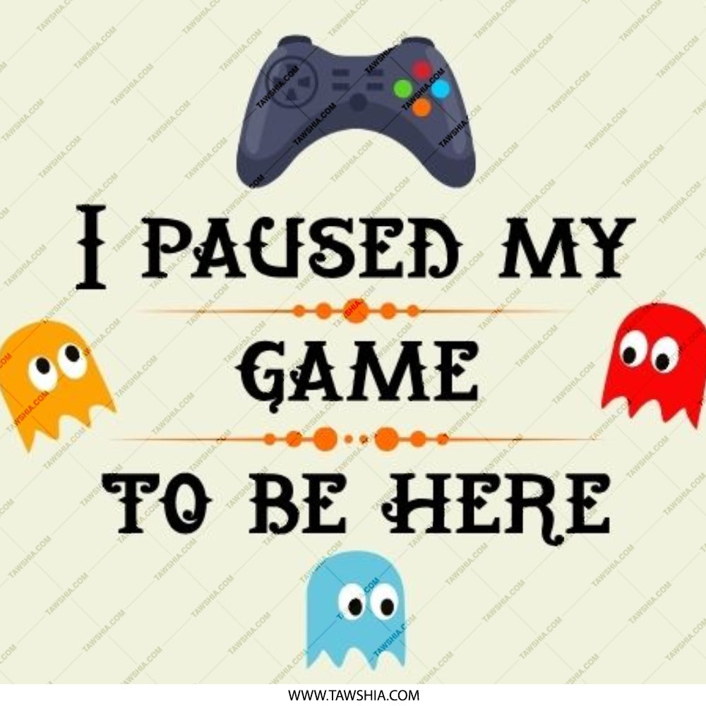 Gamer Pinback Button, I Paused My Game, Funny Gaming Button, Video Game Lover, Gift for Gamer, Game Controller Pin, Ghost Design - Tawshia