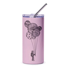 Astronaut with Intricate Balloons Insulated Tumbler Product