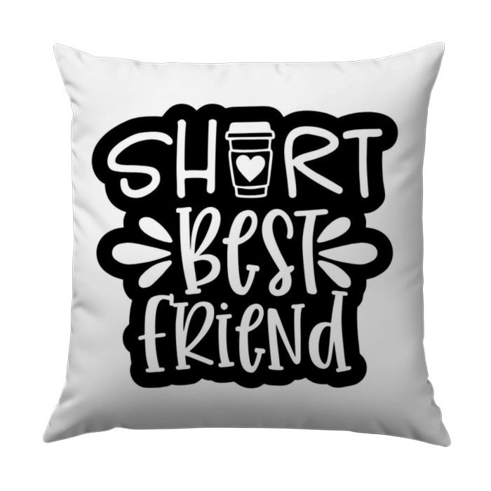 Short Best Friend Coffee Pillow, Friendship Gift, Besties Cushion, Friend Throw Pillow, Cute Pillow for Friends, Decorative Pillow - Tawshia