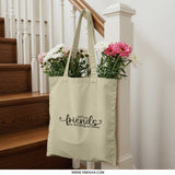 Friends Tote Bag, Gift for Friends, Family Quote Bag, Best Friend Gift, Inspirational Tote, Everyday Bag, Canvas Tote - Tawshia