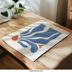 Abstract Photographic Print, Blue and Orange Wall Art, Modern Art Print, Minimalist Home Decor, Contemporary Art, Wall Decor - Tawshia