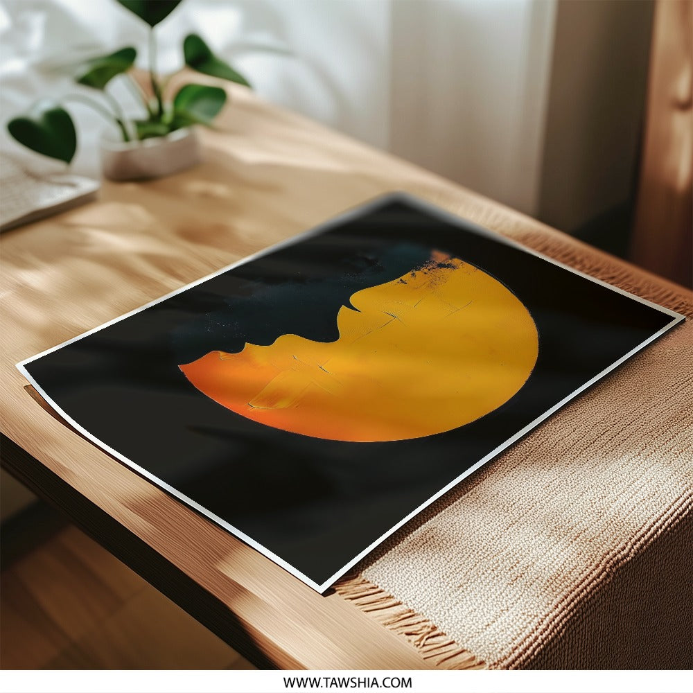 Abstract Face Photographic Print, Contemporary Art Print, Dark Academia Wall Art, Portrait Art, Modern Home Decor, Unique Wall Decor - Tawshia