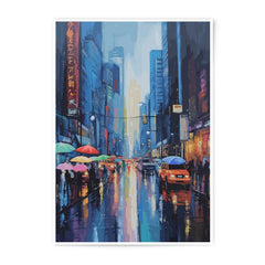 Rainy City Photographic Print, Urban Landscape Art, Cityscape Wall Decor, Street Scene Photo, Modern Home Decor, New York City Print - Tawshia