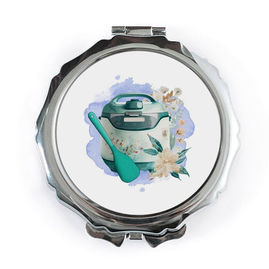 Instant Pot Pocket Mirror, Floral Pocket Mirror, Cooking Lover Gift, Chef Pocket Mirror, Recipe Pocket Mirror, Kitchen Pocket Mirror - Tawshia