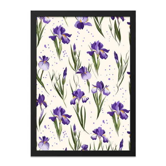 Purple Iris Wall Art, Floral Botanical Print, Elegant Home Decor, Flower Artwork, Nature Inspired Wall Decor - Tawshia