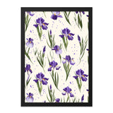 Purple Iris Wall Art, Floral Botanical Print, Elegant Home Decor, Flower Artwork, Nature Inspired Wall Decor - Tawshia