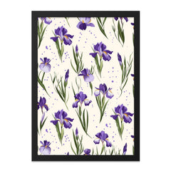 Purple Iris Wall Art, Floral Botanical Print, Elegant Home Decor, Flower Artwork, Nature Inspired Wall Decor - Tawshia