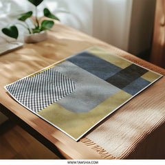 Geometric Photographic Print, Abstract Art Print, Modern Home Decor, Checkered Art, Gold and Gray Wall Art, Contemporary Photo - Tawshia
