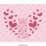 Friends Forever Mouse Pad, Heart Design Mousepad, Funny Friendship Quote Gift, Cute Office Decor, Best Friend Present, Desk Accessories - Tawshia