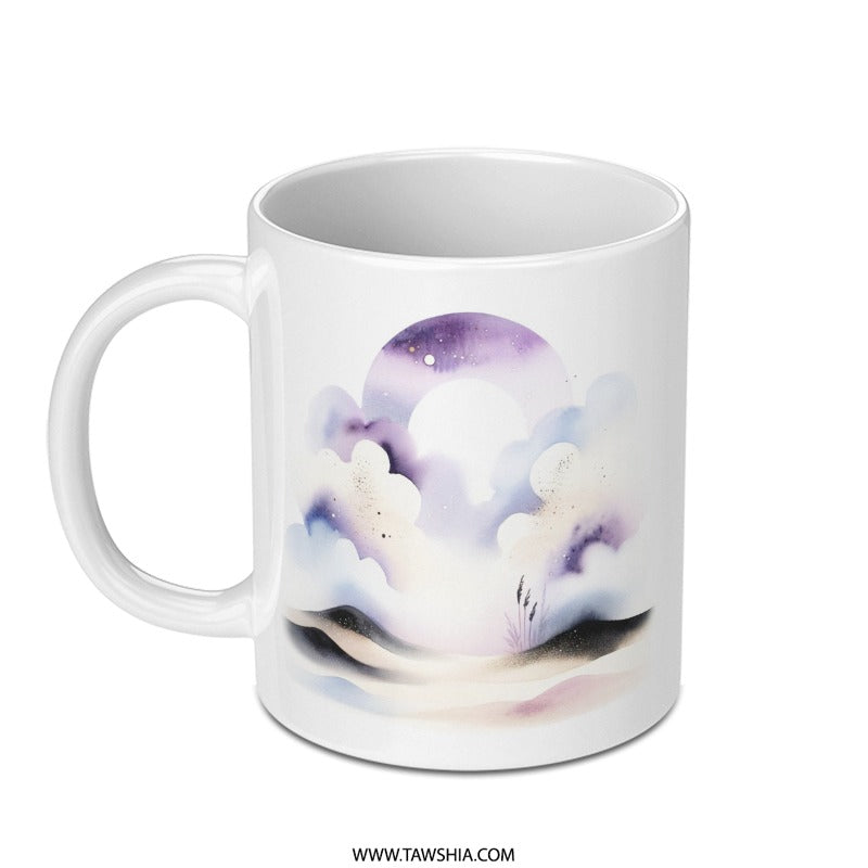 Watercolor Landscape Mug, Celestial Mug, Cloudscape Coffee Cup, Fantasy Art Mug, Unique Gift Idea, Gift for Her, Gift for Him, Celestial - Tawshia