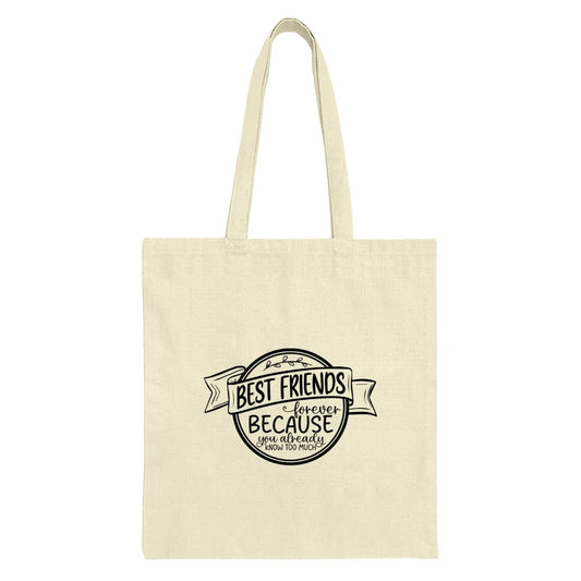 Best Friends Forever Tote Bag, Funny Friendship Gift, Bestie Gift, Friend Quote Shopping Bag, Humorous Present Idea, Gift For Best Friend - Tawshia