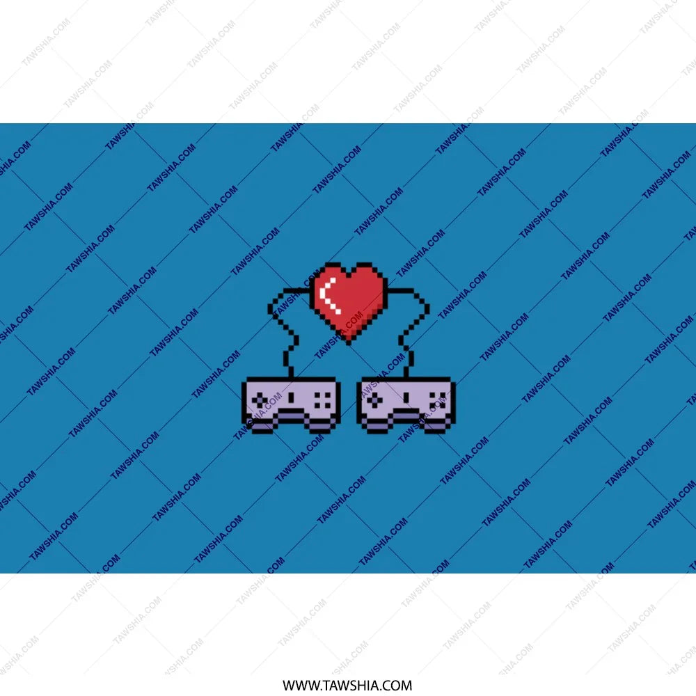 Retro Gaming Controllers with Heart Design product