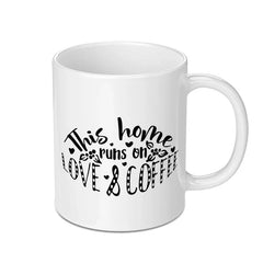 Love and Coffee Mug, Home Decor, Coffee Lover Gift, Funny Mug, Home Runs, Novelty Mugs, Gift for Her, Gift for Him, Perfect for Coffee - Tawshia