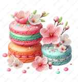 Macaron Mug, Floral Mug, Flower Mug, Coffee Mug, Tea Mug, Gift Mug, Dessert Mug, Pastel Colors, Pretty Mug, Sweet Treats Mug - Tawshia