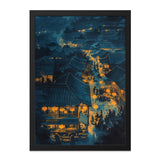 Asian Village Wall Art, Night Market Scene Print, Oriental Decor, Glowing Lanterns, Cityscape Painting, Home Decor, Unique Gift Idea - Tawshia