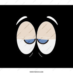 Sleepy Eyes Backpack, Funny Face Back Pack, Cartoon Eyes Bag, Unusual Backpack, Unique Design Pack, Cool Back Pack, Expression Pack - Tawshia