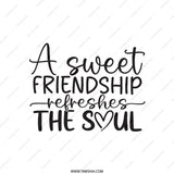 Friendship Pillow, Sweet Friendship Refreshes the Soul, Heart Decor Pillow, Best Friend Gift, Encouragement Gift, Throw Pillow, Accent - Tawshia