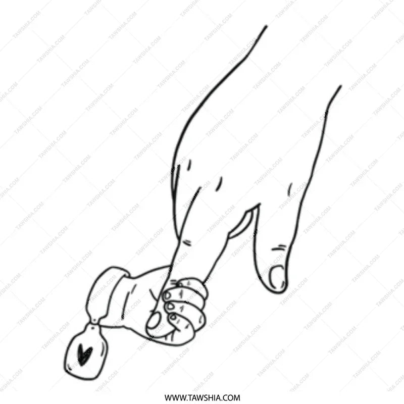 Heartwarming Parent and Child Holding Hands product