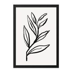 Minimalist Leaves Wall Art, Botanical Print, Modern Home Decor, Line Art, Plant Illustration, Simple Wall Decor, Black and White Art - Tawshia