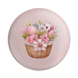 Easter Basket Pinback Button, Floral Pin Badge, Cute Easter Egg Button, Spring Accessory, Decorative Pin Button, Holiday Party Favor - Tawshia
