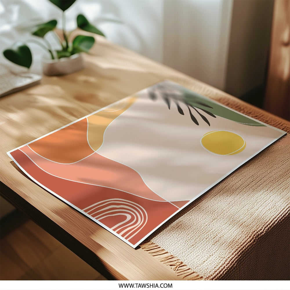 Abstract Landscape Photographic Print, Boho Wall Art, Minimalist Art Print, Earth Tones Decor, Modern Home Decor, Scandi Print - Tawshia