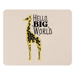 Hello Big World Giraffe Mouse Pad, Cute Animal Mousepad, Office Decor, Giraffe Lover Gift, Desk Accessory, Giraffe Art, Computer Accessories - Tawshia