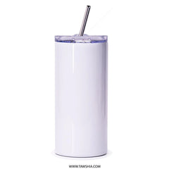 Double Wall Insulated White Tumbler Cup with Lid product type