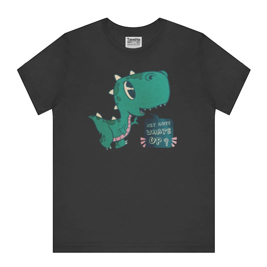 Cute Dinosaur Graphic Design Black T-shirt product type