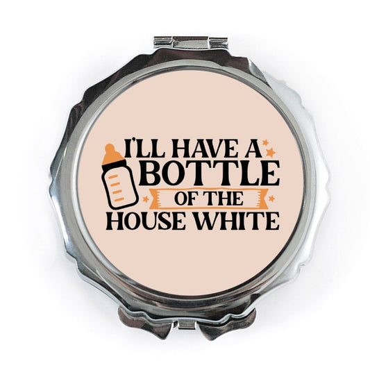 House White Pocket Mirror, Funny Mom Pocket Mirror, New Mom Gift, Pocket Mirror for Women, Mom To Be Pocket Mirror, Wine Lover Pocket Mirror - Tawshia