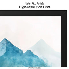 Serene Mountain Lake Wall Art, Moody Landscape Print, Minimalist Rowing Scene, Peaceful Nature Decor, Modern Home Art, Tranquil Gift - Tawshia