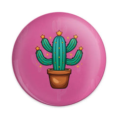 Cactus Pinback, Cute Cactus, Plant Pin, Desert Plant Pin, Succulent Pin, Potted Cactus, Sparkle Cactus, Pink Pinback, Fun Pinback - Tawshia