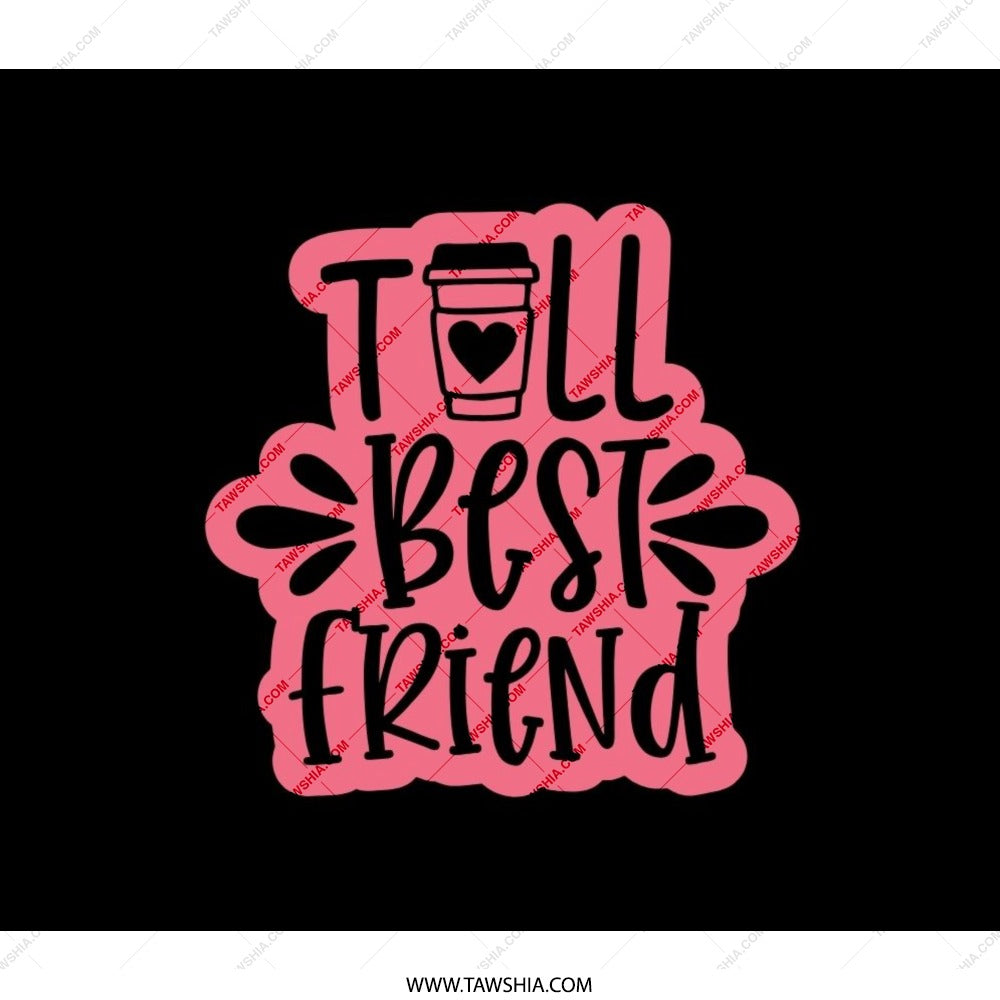 Tall Best Friend Backpack, Friend Gift, Gift Idea, Friendship Bag, Bestie Backpack, Coffee Lover Gift, School Backpack, Gift for Best Friend - Tawshia