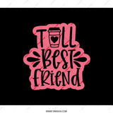 Tall Best Friend Backpack, Friend Gift, Gift Idea, Friendship Bag, Bestie Backpack, Coffee Lover Gift, School Backpack, Gift for Best Friend - Tawshia