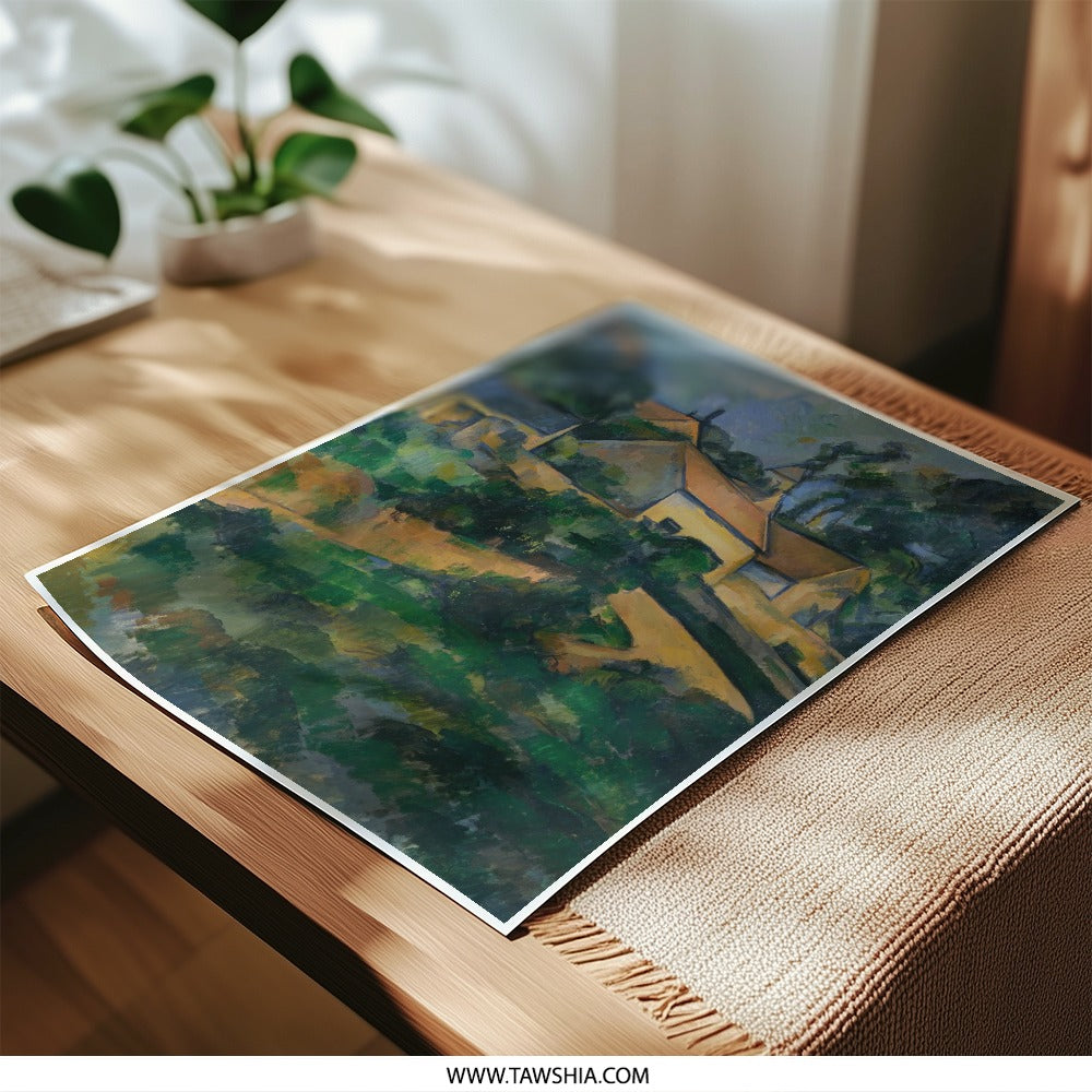 Cézanne Photographic Print, Houses in Provence, Impressionist Art Print, Landscape Photo, Wall Art Decor, French Country Style, Home Decor - Tawshia