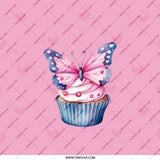 Butterfly Cupcake Pocket Mirror, Cute Compact Mirror, Pink Travel Mirror, Birthday Gift, Stocking Stuffer, Makeup Mirror - Tawshia