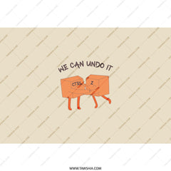 Ctrl Z Undo Tumbler, Funny Programmer Gift, We Can Undo It, Nerdy Tumbler, Computer Key Design, Gift for Coder, Tech Humor Gift - Tawshia