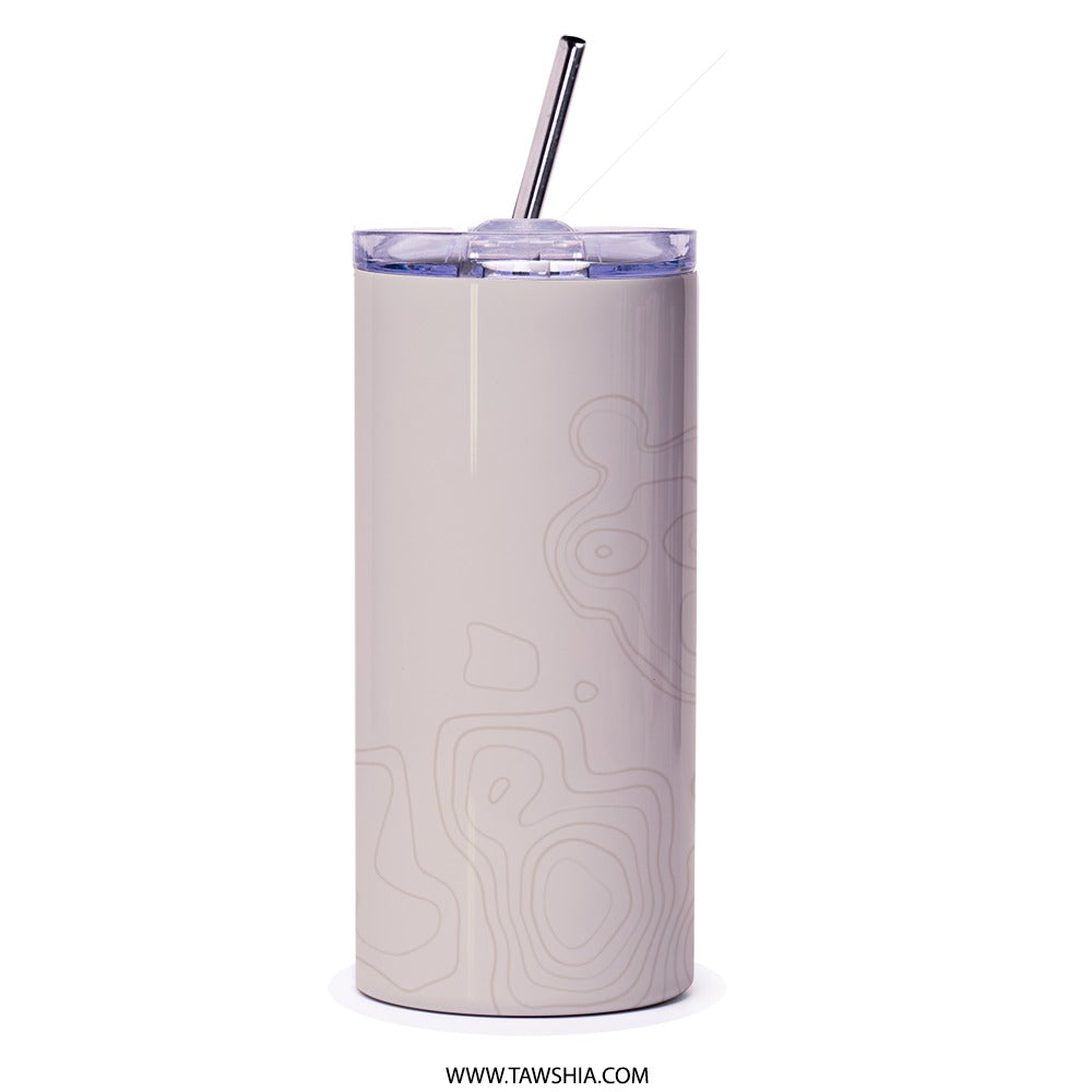 Arabic Dad Wisdom Tumbler, Father and Child Art, Gift for Father, Minimalist Arabic Calligraphy Drinkware, Elegant Tumbler Gift Idea - Tawshia