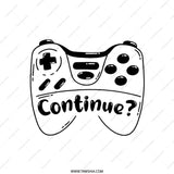 Gaming Pillow, Gamer Gift, Continue Question Pillow, Game Room Decor, Game Controller Art, Geek Pillow, Minimalist Pillow - Tawshia