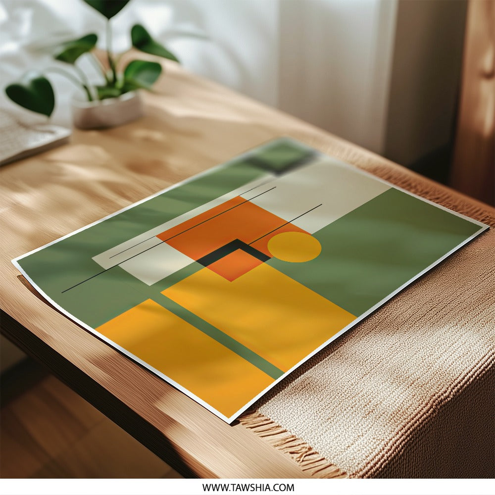 Modern Abstract Art Photographic Print, Geometric Shapes Wall Decor, Contemporary Art Print, Minimalist Art, Wall Art Decor - Tawshia
