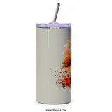 Watercolor Cabin Tumbler, Autumn Landscape, Rustic Chic Drinkware, Nature Lover Gift, Cozy Fall Vibes, Cute Travel Mug, Hot Cold Drinks - Tawshia