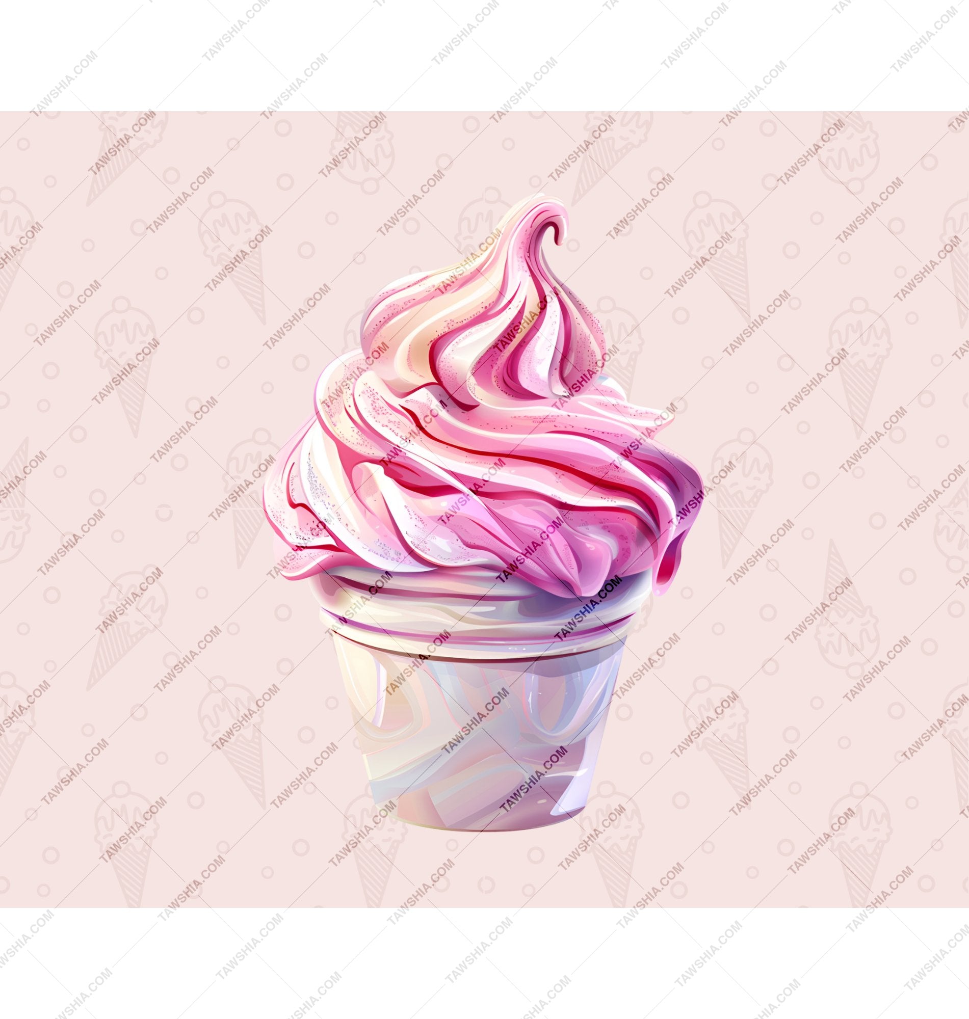 Delicious Strawberry and Vanilla Swirl Ice Cream product