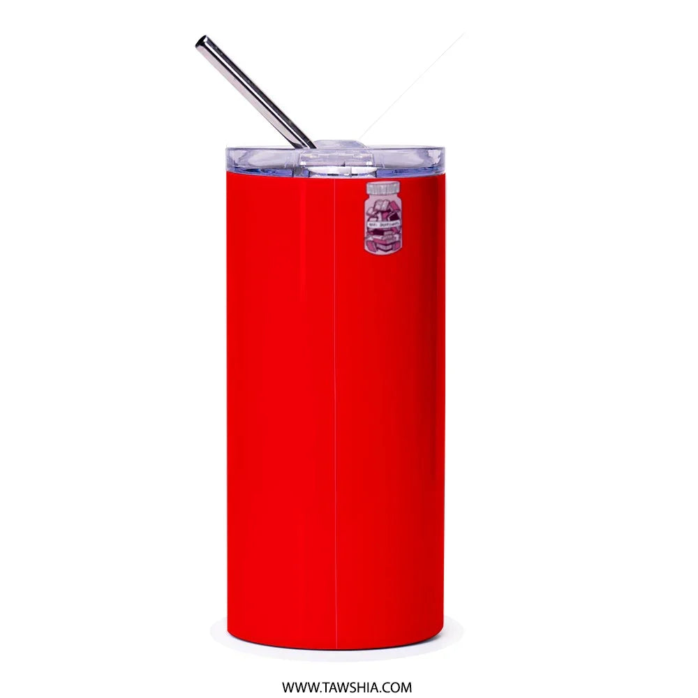 Sleek Red Insulated Tumbler with Reusable Straw product type