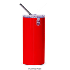 Sleek Red Insulated Tumbler with Reusable Straw product type