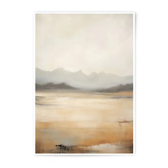 Misty Mountain Photographic Print, Abstract Landscape Art Print, Neutral Wall Art, Beige Mountain Scenery, Home Decor, Gift Idea - Tawshia